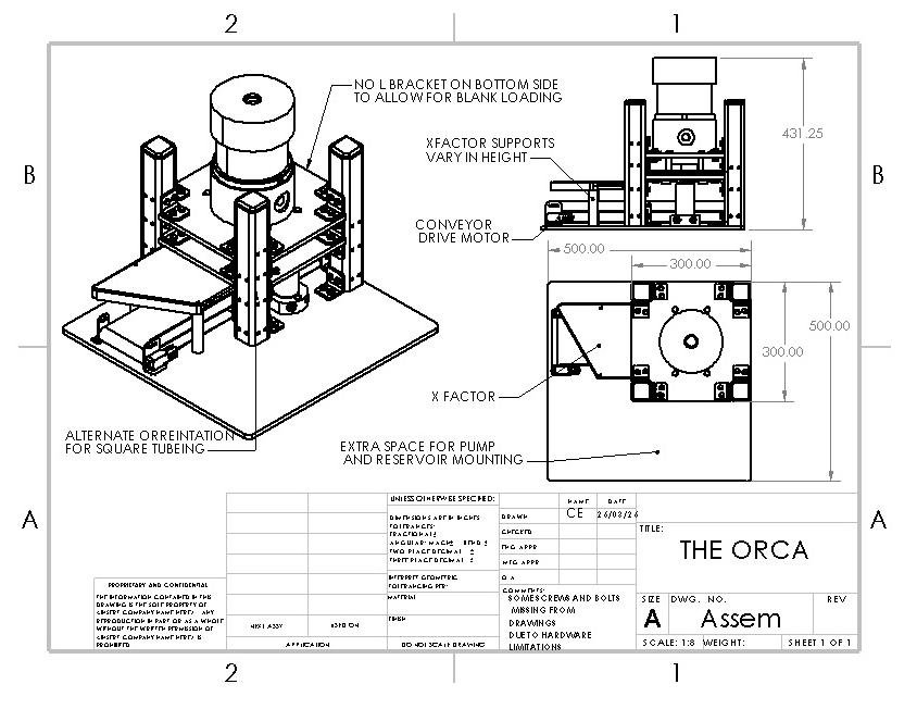 Figure 2: ORCA Assembly Drawing