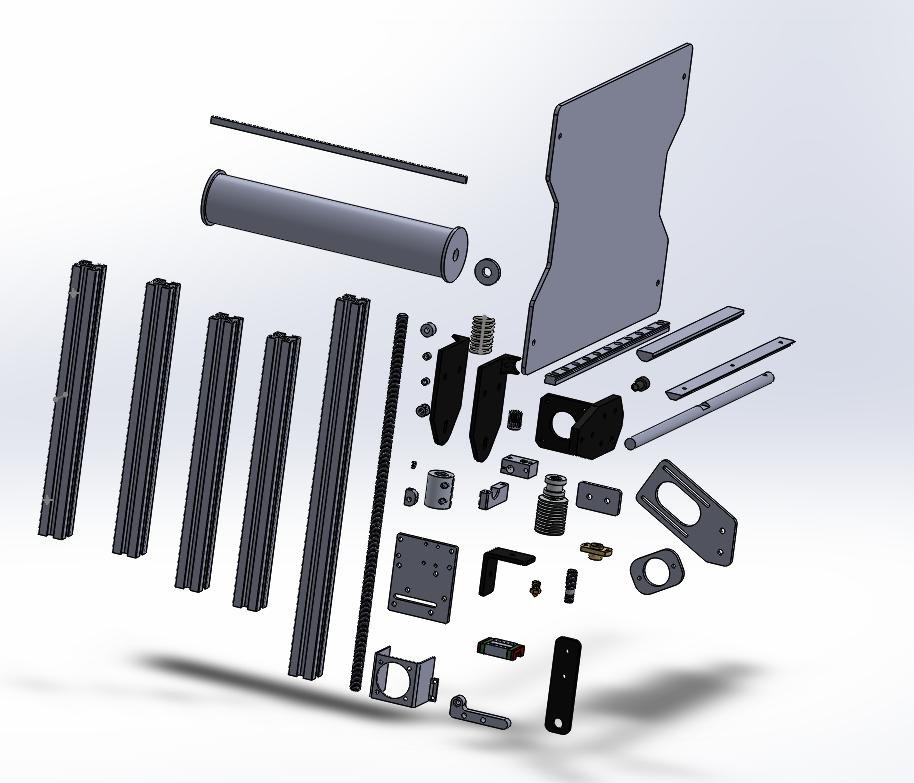 Figure 12: Parts designed, spread out